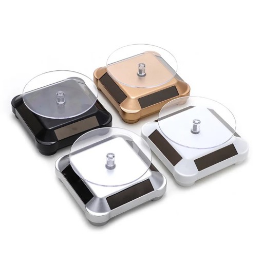 Automatikus forgó állvány 360° 9 x 10 x 10 x 4,2 cm forgó talapzat ékszerekhez, órákhoz, telefonhoz, bemutató állvány, szervező