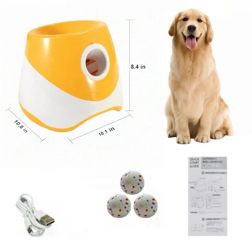 Automatische ballenwerper voor honden met USB-opladen interactieve tennisballenwerper met drie werpafstanden