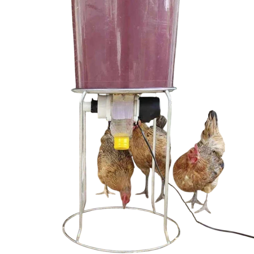 Automatische voederdispenser voor pluimvee met timer en slang slimme voederbak met tijdinstelling via netwerk voor kippen en hennen
