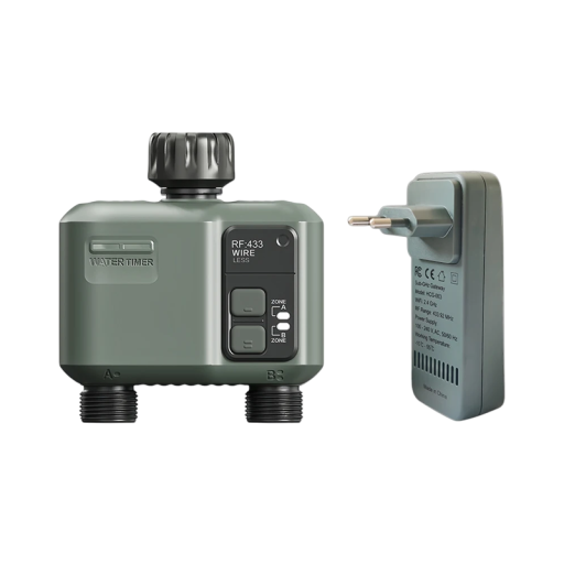 Automatischer Bewässerungs-Timer mit Regensensor 2 Ausgänge RF 433 MHz WiFi Verbindung Smart Home Gartenbewässerung