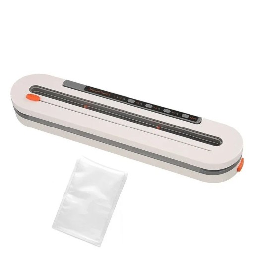 Automatisk matvakuumförseglare 51 x 42 x 45 cm Vakuumförslutare för livsmedelsförpackningar med EU-plugg 220 V Vakuumförslutare för förpackning av torra och våta livsmedel med 30 vakuumpåsar (17 x 25 cm) Vakuumförslutare för dammsugning av mat 120 kPa 80 W