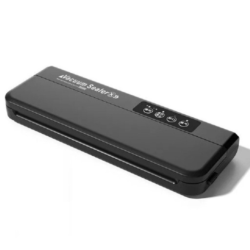 Automatisk vakuumpakker til fødevarer Vakuumpakker til emballering af tørre og våde fødevarer med 10 vakuumposer Vakuumpakker til folier med EU-stik 220 V 35 x 12,5 x 4 cm 60 kPa