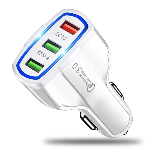 Autós töltő Quick Charge 3 port