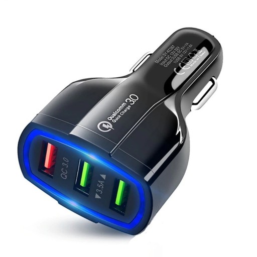 Autós töltő Quick Charge 3 port