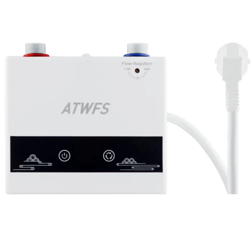Azonnali elektromos vízmelegítő 220V 4600W Kompakt fali vízmelegítő Méretek 16,7 x 14,3 x 7,5 cm Gyors melegítés kazán nélkül