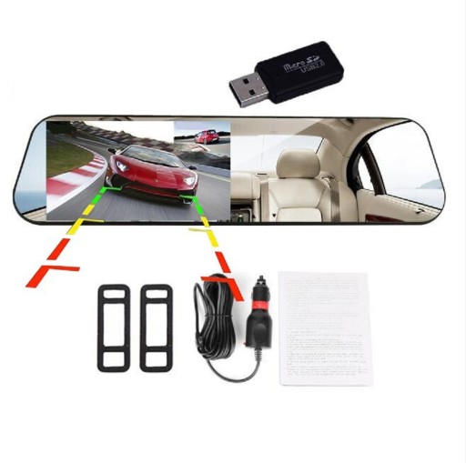 B435 Dash Camera in Rear View Mirror