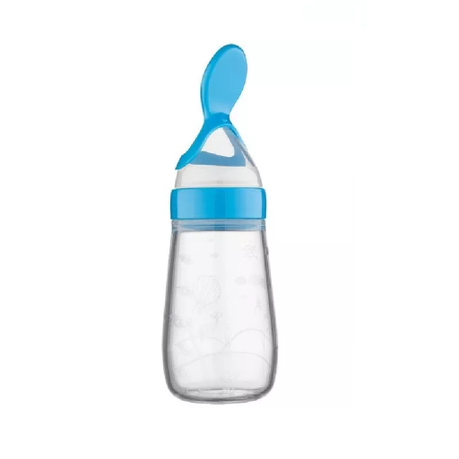 Baby Feeding Bottle with Spoon 18 x 5.5 cm