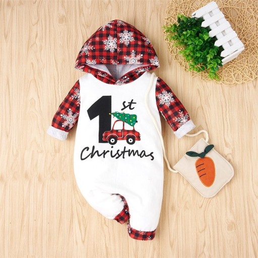 Baby jumpsuit met kerstmotief T2660