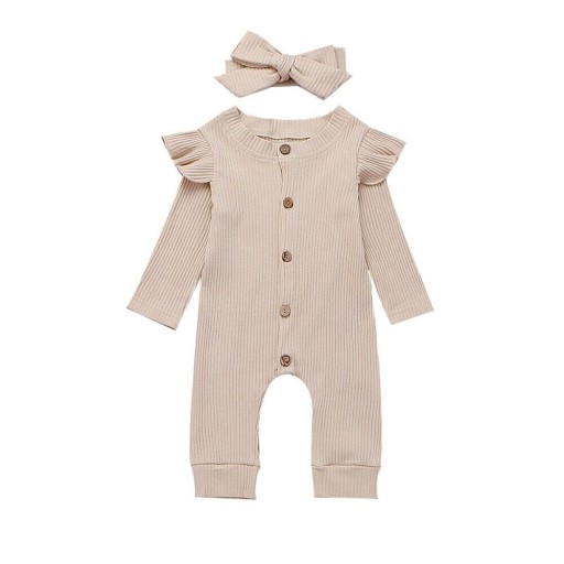 Baby-Mädchen-Overall mit Stirnband T2564