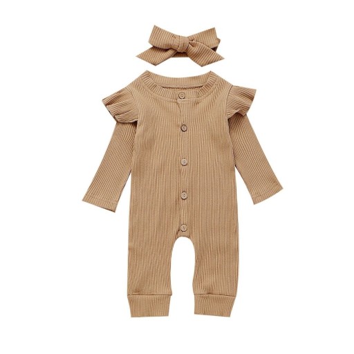 Baby-Mädchen-Overall mit Stirnband T2564