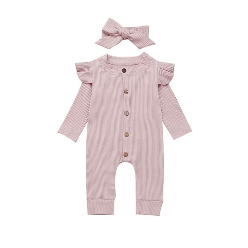 Baby-Mädchen-Overall mit Stirnband T2564