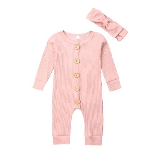 Baby-Overall für Mädchen mit Stirnband T2635