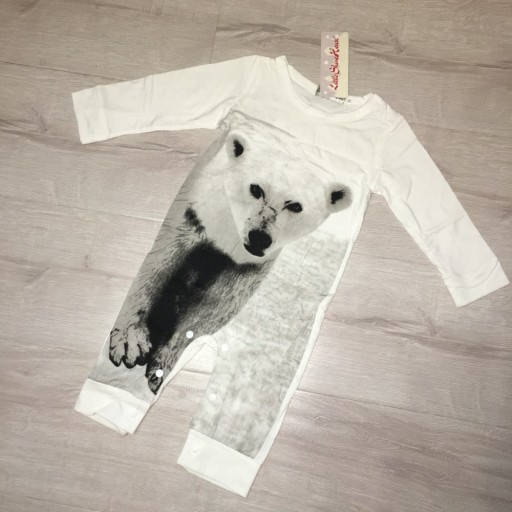 Baby-Overall mit 3D-Eisbären-Print