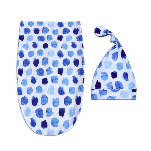 Baby Swaddle with Hat E477