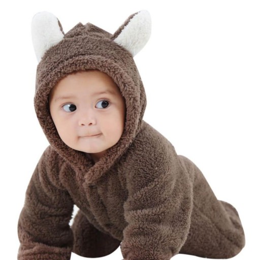Baby vinteroveralls med ører J3047