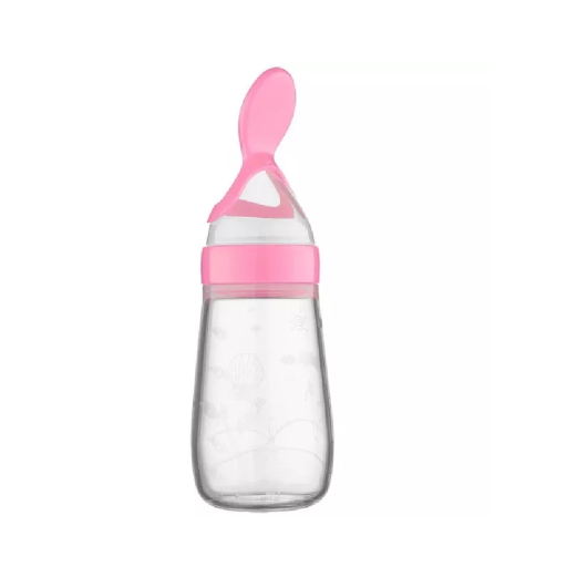 Babyflasche mit Löffel 18 x 5,5 cm