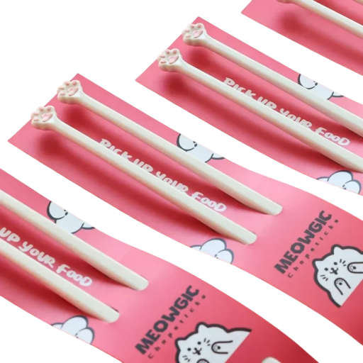 Bacchette da allenamento per bambini Zampe di gatto Bacchette per principianti Bacchette di aiuto per sushi e noodles Utensili da cucina per bambini