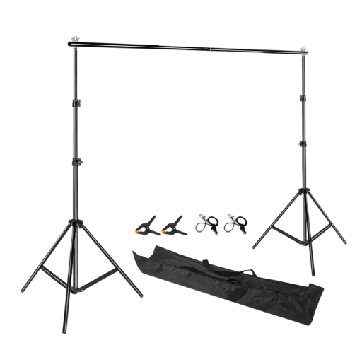 Background Stand 260x300 cm Telescopic Set for Studio Photo Video Decorations Party Adjustable Frame with Bag