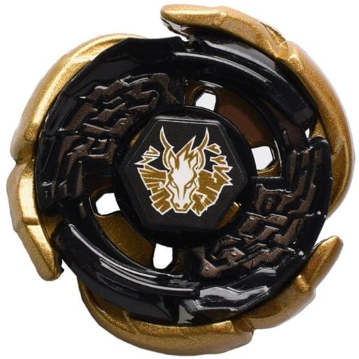 Bączek bojowy z plastiku i metalu do walki rozkręconych bączków Średnica około 5,3 cm W wielokolorowym wzorze z motywem pośrodku i formowanym