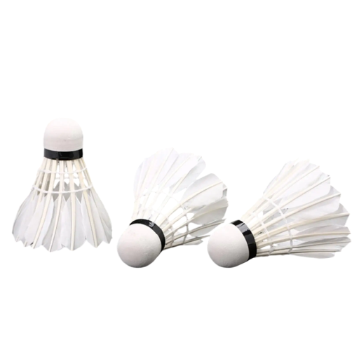 Badmintonové míčky sada 3 ks z kachního peří Krabička 15 x 7 cm Odolné míčky pro badminton Vysoká stabilita letu Sportovní příslušenství