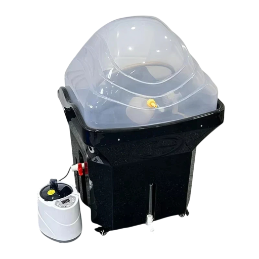 Bærbar hårvaskestation med dampgenerator 2 l LED belysning 63 × 53 × 69 cm professionel