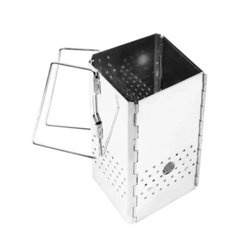 Bærbar kulstarter 29 x 16 cm rustfri stål skorstenslighter grill skorstenslighter hurtig og effektiv kulstarter