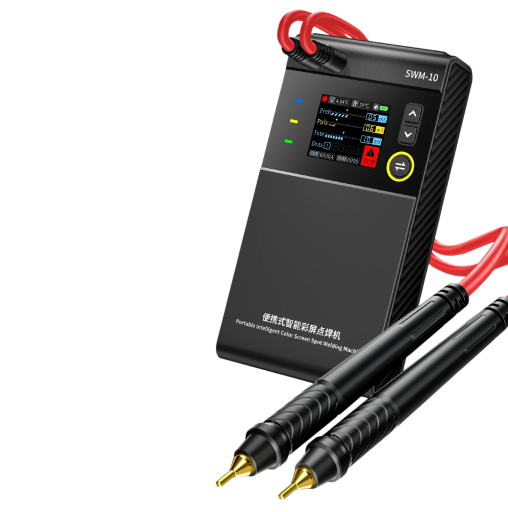 Bærbar punktsvejser SWM-10 håndholdt batteri 5000 mAh 1200 A max 0,25 mm 1,8 tommer LCD-skærm sort til svejsning af plader og batterier