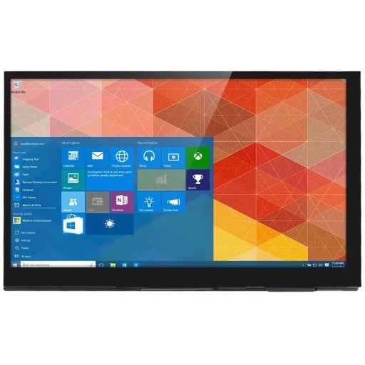 Bærbar skærm SHCHV 7" IPS touchskærm 1024 x 600 LCD HDMI til Raspberry Pi 5 / 4B / 3B+ og PC med holder