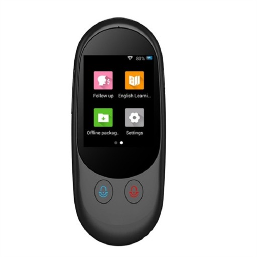 Bærbar smart stemmeoversætter til 119 sprog med HD-berøringsskærm, mikro-USB, kompakt oversætter med kamera til tekstoversættelse, 12,9 x 5,3 x 1,3 cm