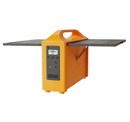 Bærbart solcelleanlæg med lang levetid, solcellegenerator, 100W 220V, udendørs ladestation med LED-belysning, 25 x 8 x 21 cm