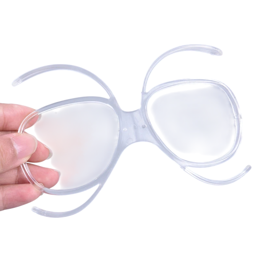 Bågar för närsynthet 12 x 7 cm Transparent insats för skidglasögon Kompatibel ram utan linser Ersättningskomponent för dioptriska linser