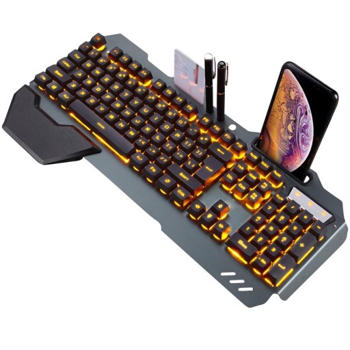 Bagbelyst tastatur med holdere