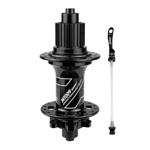 Bageste nav for hjul 28 huller 141x10 mm MS 12 gear aluminiumlegering sort til MTB cykler med quick-release