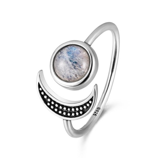 Bague femme avec lune D1967