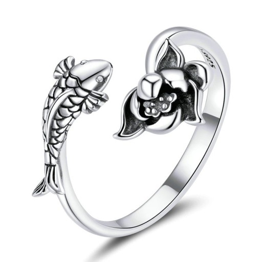 Bague femme avec poisson