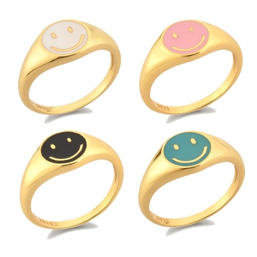 Bague femme avec un smiley