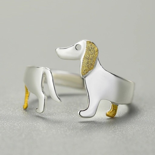 Bague femme chien