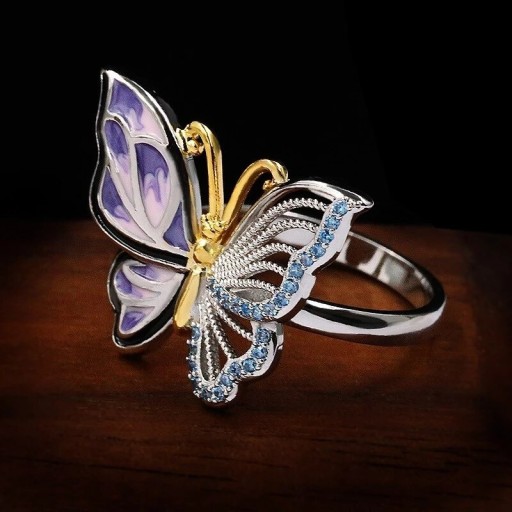 Bague femme papillon D1969