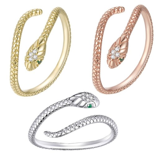Bague femme serpent D1896