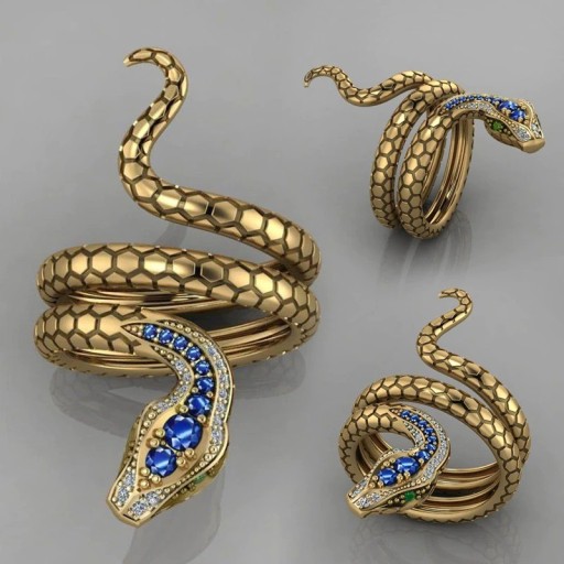 Bague femme serpent D2431