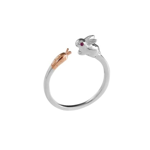 Bague pour femme avec un lapin