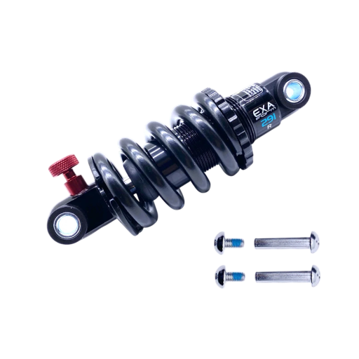 Bakre Fjäderdämpare Cykelfjädring 165 mm 2000 LBS Med Justerbar Dämpning Vire Fjäder Svart Och Röd För MTB Och Sparkcykel