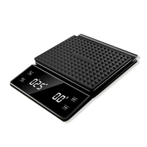 Balança de cozinha digital para café 3× AAA pilhas com base de silicone estruturada destacável proteção contra calor balança precisa