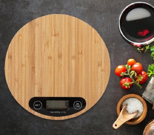 Balance de cuisine avec surface en bambou C274