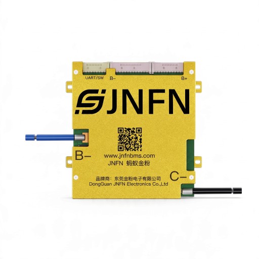 Balanční BMS deszka JNFN S Bluetooth 17S-től 24S-ig 40 A Csúcs 100 A Li-ion, LiFePO4, LTO és Na-ion számára Sárga Elektromos kerékpárokhoz