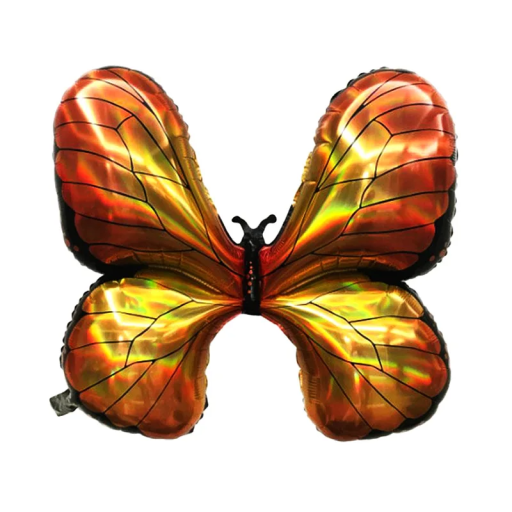 Balão de folha 100 x 99 cm Grande balão em forma de borboleta Decoração dourada para celebração Decoração de aniversário, casamento e festa