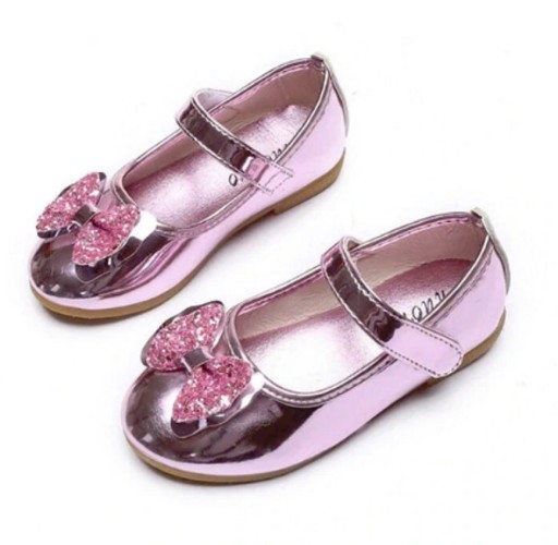 Ballerine verniciate per ragazze con fiocco