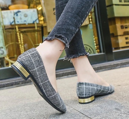 Ballerines à carreaux pour femmes