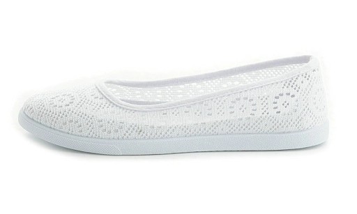 Ballerines en dentelle pour femmes - Blanches