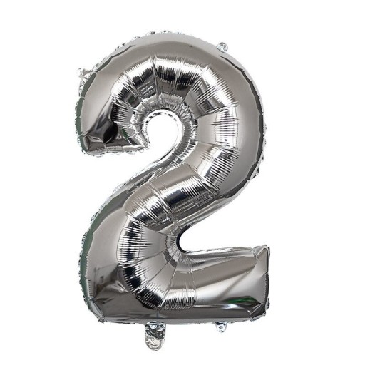Ballon d'anniversaire en argent avec le chiffre 100 cm